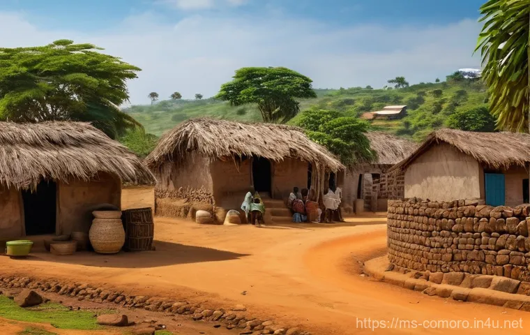 코모로 무슬림 문화와 예절 - Here are three detailed image prompts in English, designed to capture the essence of Comorian cultur...