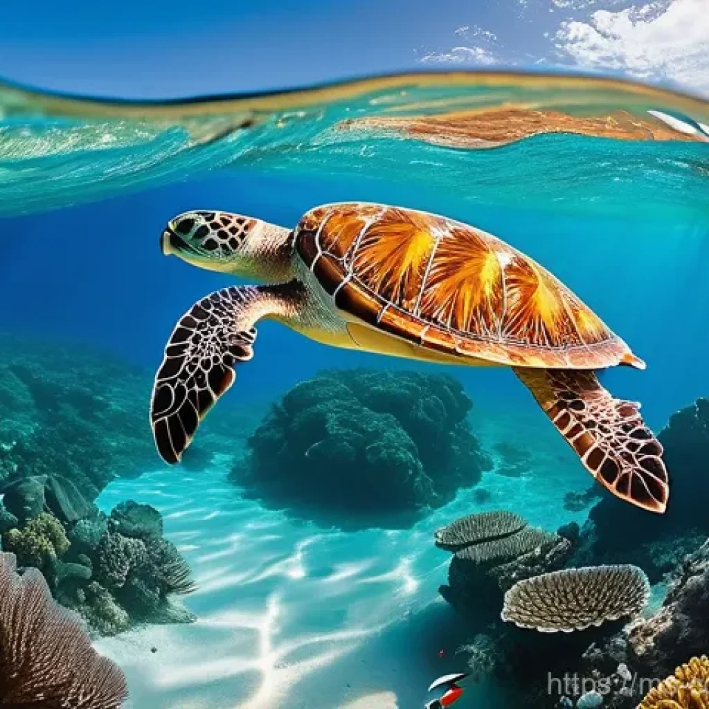 코모로 유네스코 문화유산 - **A breathtaking scene of the Comoros' underwater paradise.** Focus on crystal-clear turquoise ocean...
